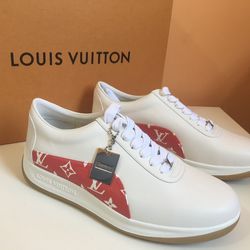 LOUIS VUITTON Sport Supreme White Monogram In White/red/gum