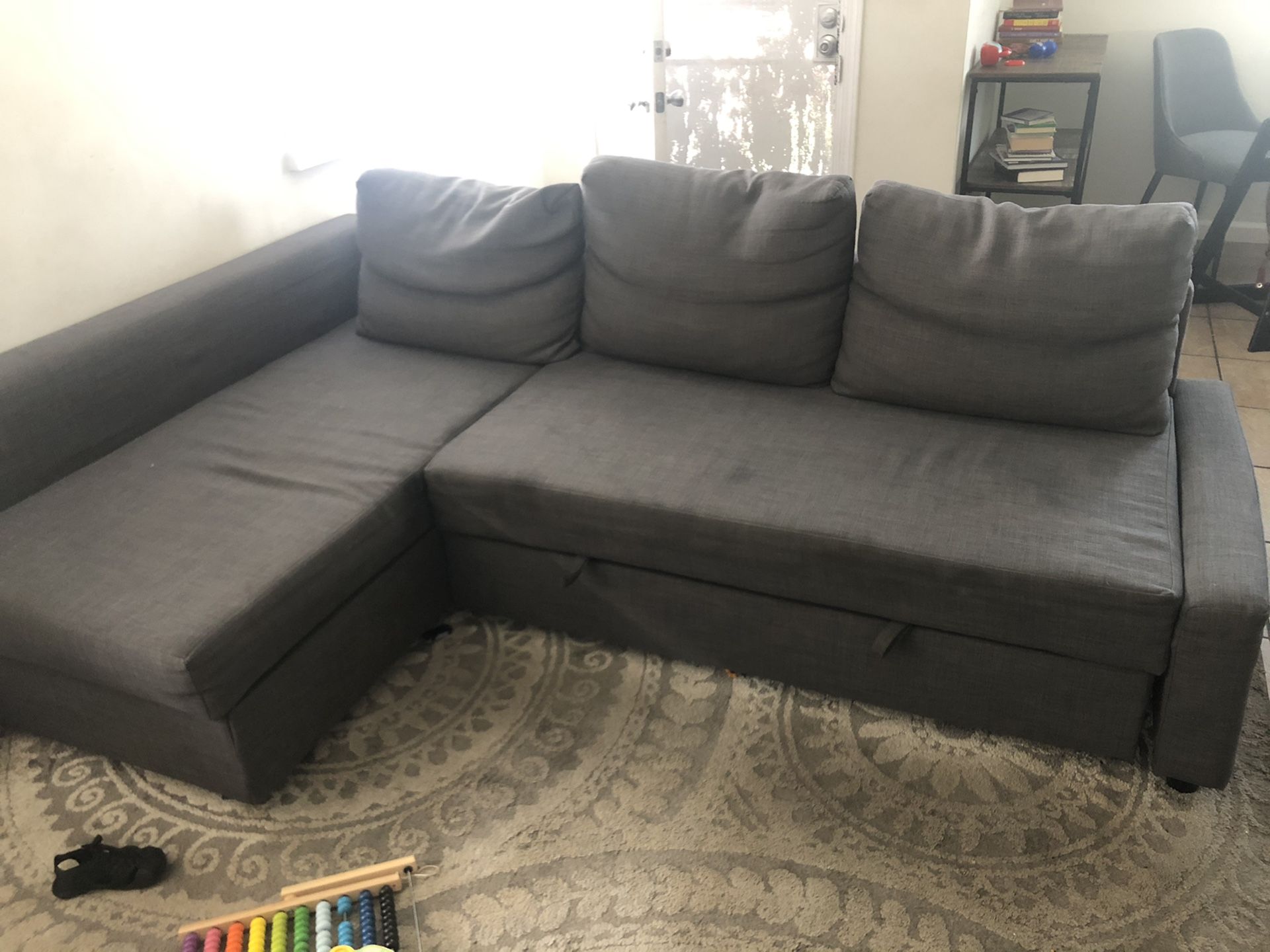 Sectional Sofa,3 seat w/storage, Grey