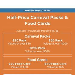 Rodeo Carnival/Food Packs Half Off