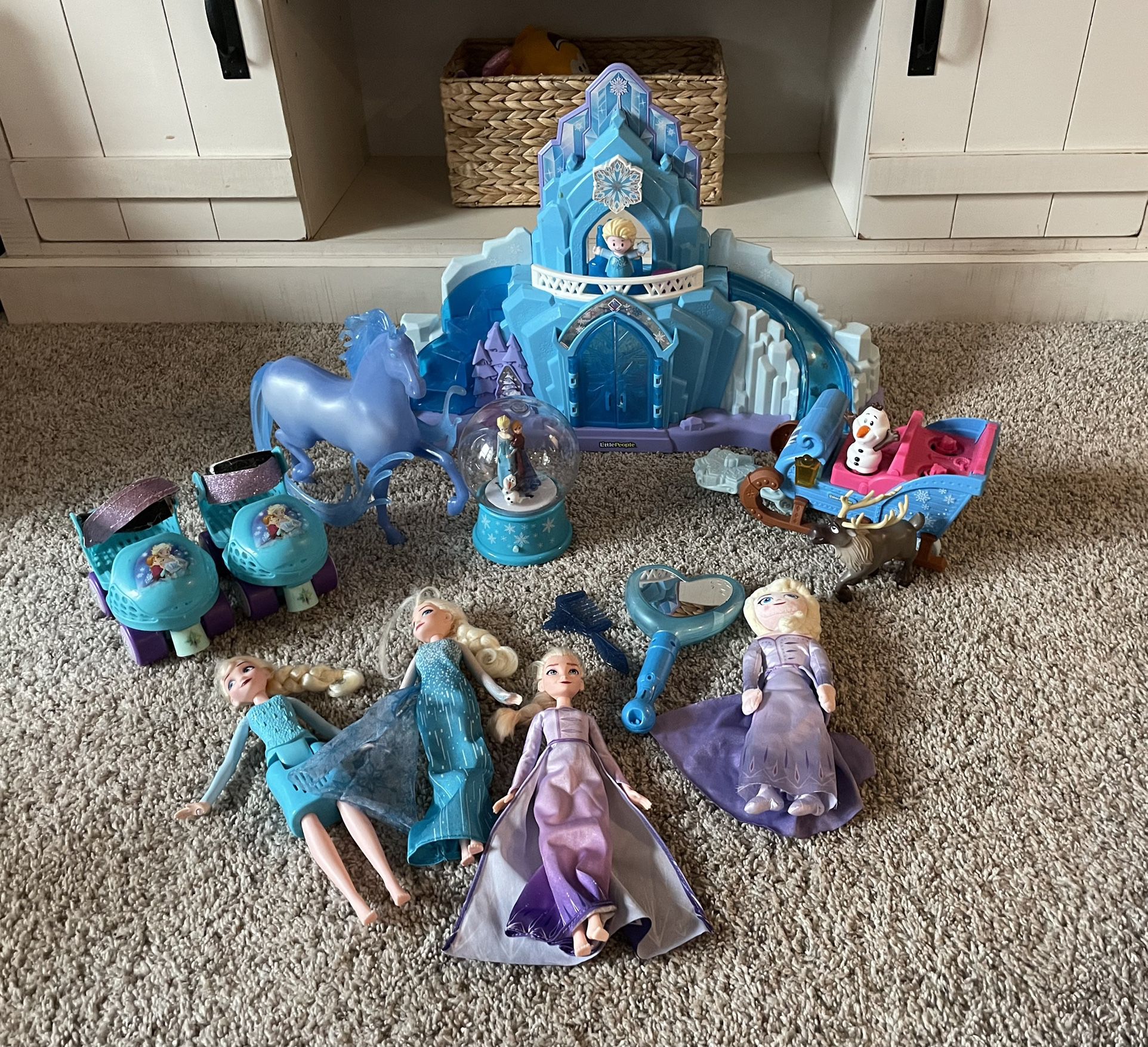 Assortment Of Frozen Dolls And Toys