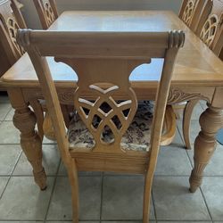 Dining table with China cabinet