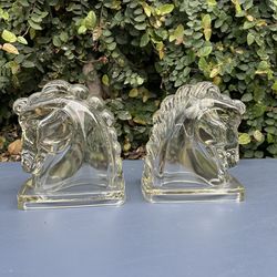 Vintage horse head book ends