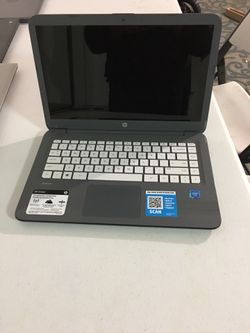 HP stream 14 inch laptop grey no operating system as pictured model number is 14-cb112wm