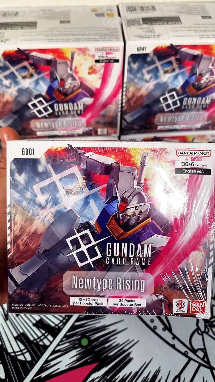 Gundam Newtype Rising Chase Cards BANDAI Gundam Card Game Booster Pack   Newtype Rising GD01 (Box Of 24 Packs) Newtype Rising Booster Box Newtype  Rising (gd01