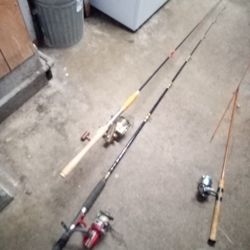 3 Fishing Poles 