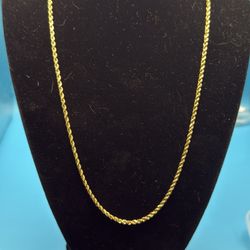 Rope Chain 20” 14 K Gold 