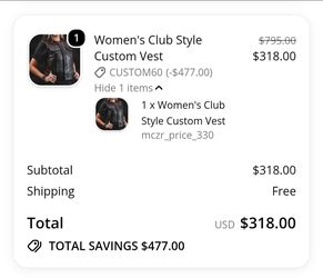 Motorcycle vest