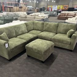 Green Modern Sectional Couch 