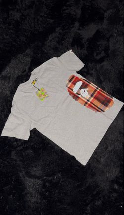 BAPE Plaid Ape Head Tee Grey