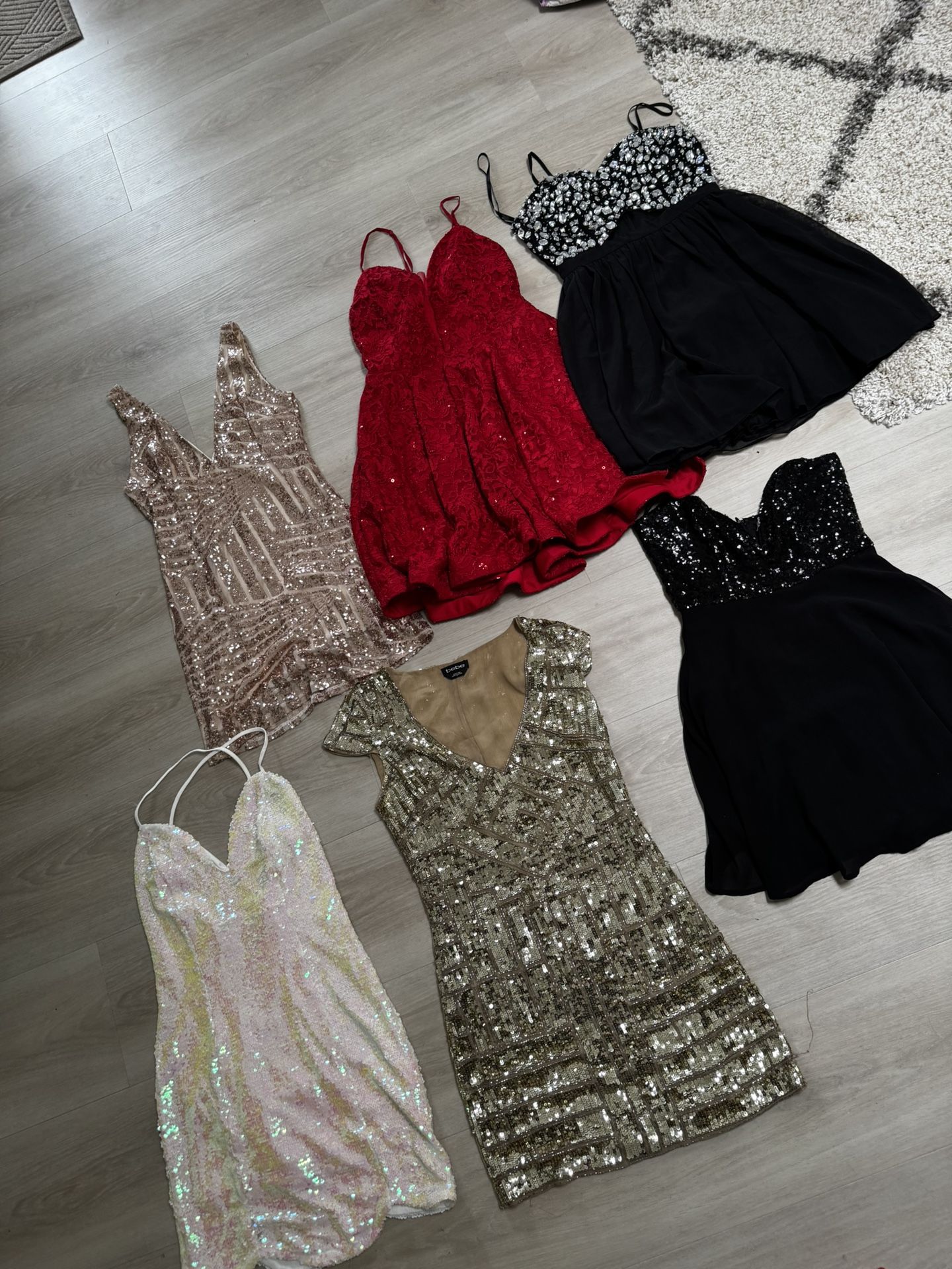 LOT OF GLITTER SPARKLE SEQUIN DRESSES
