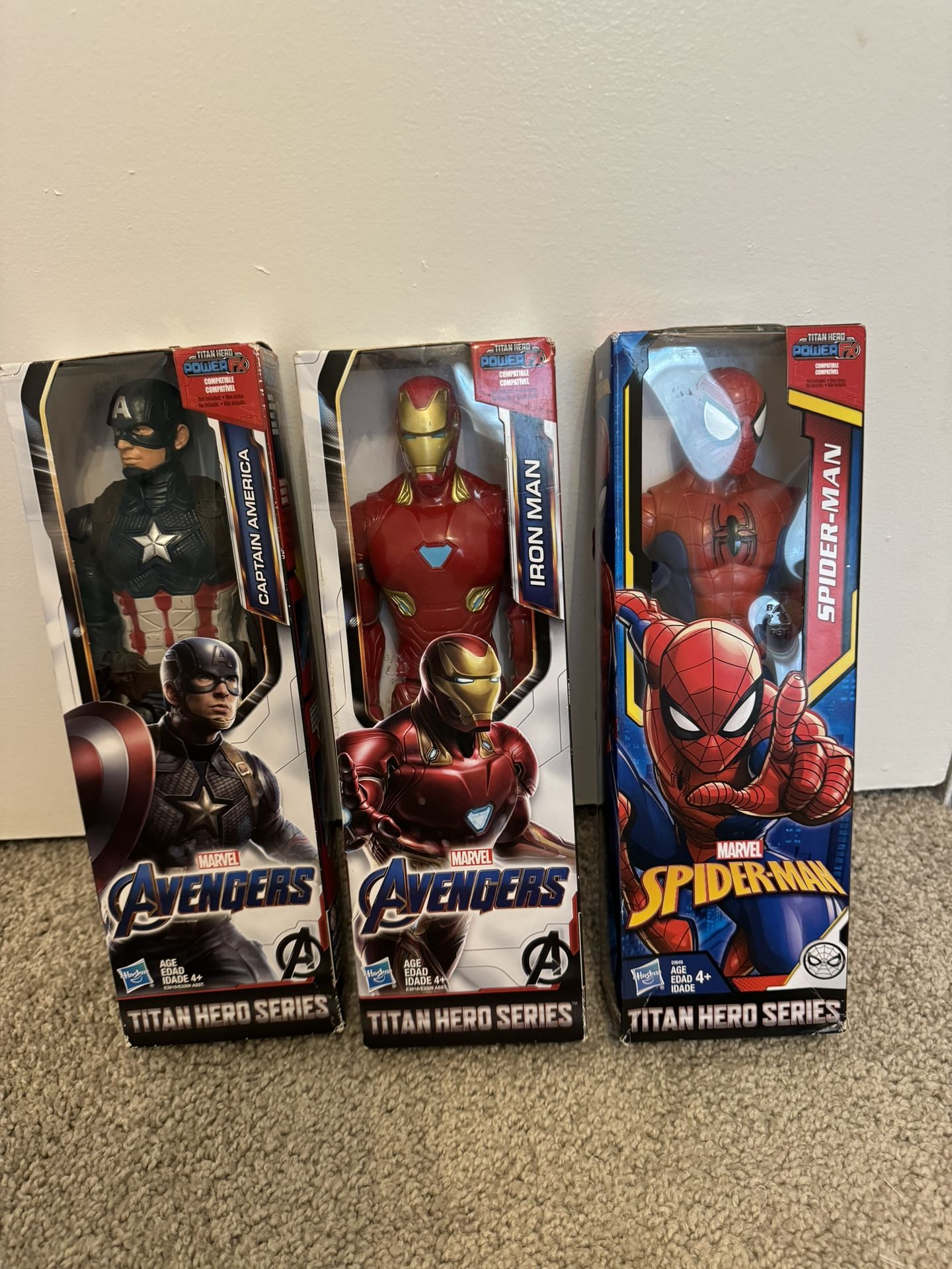 Captain America , Spider Man , Iron Man Action Figures New