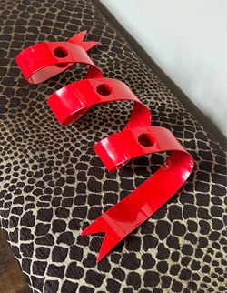 New Red Ribbon Candle Holder