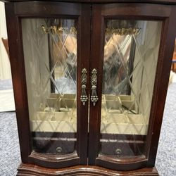 Vintage Tabletop Jewelry Armoire 