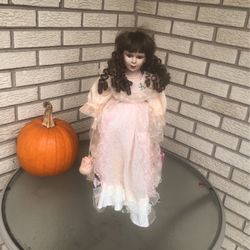 Porcelain Doll Pretty In Peach 