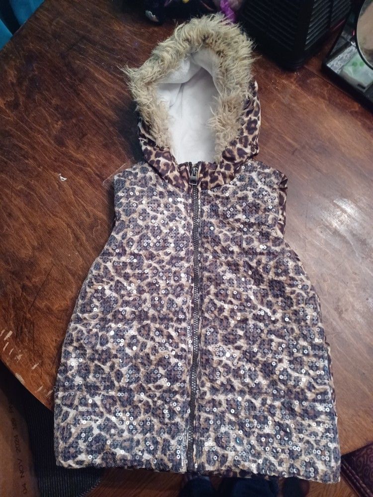 Cheetah Print With "Bling" Vest Size: M (7/8)
