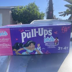 Huggies Pull-Ups Plus  girls.  Size: 3T-4T $40