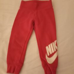 size(1-2 toddler) girl pink Nike pants. Great  condition. Thanks 