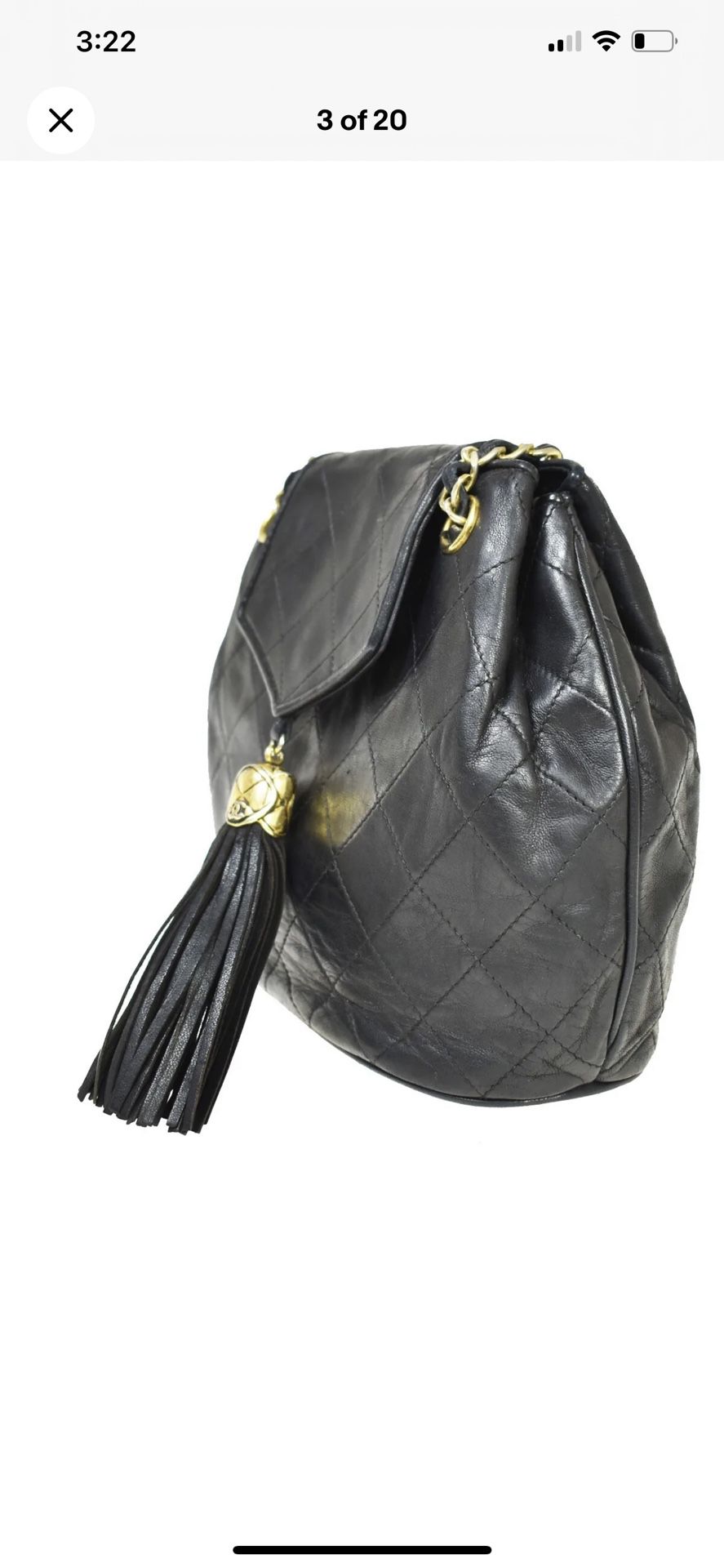 Chanel Black Quilted Caviar Leather Mini Rectangular Sunglass Flap Bag 1cc111
