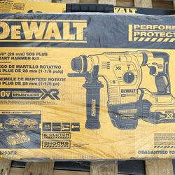 DeWalt Dewalt 20V MAX Brushless Cordless 1-1/8” SDS Plus L-Shape Rotary Hammer Kit