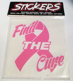 Stickers Weather Resistant Vinyl Sticker - Find The Cure, Cars, Trucks, Boats, Etc...