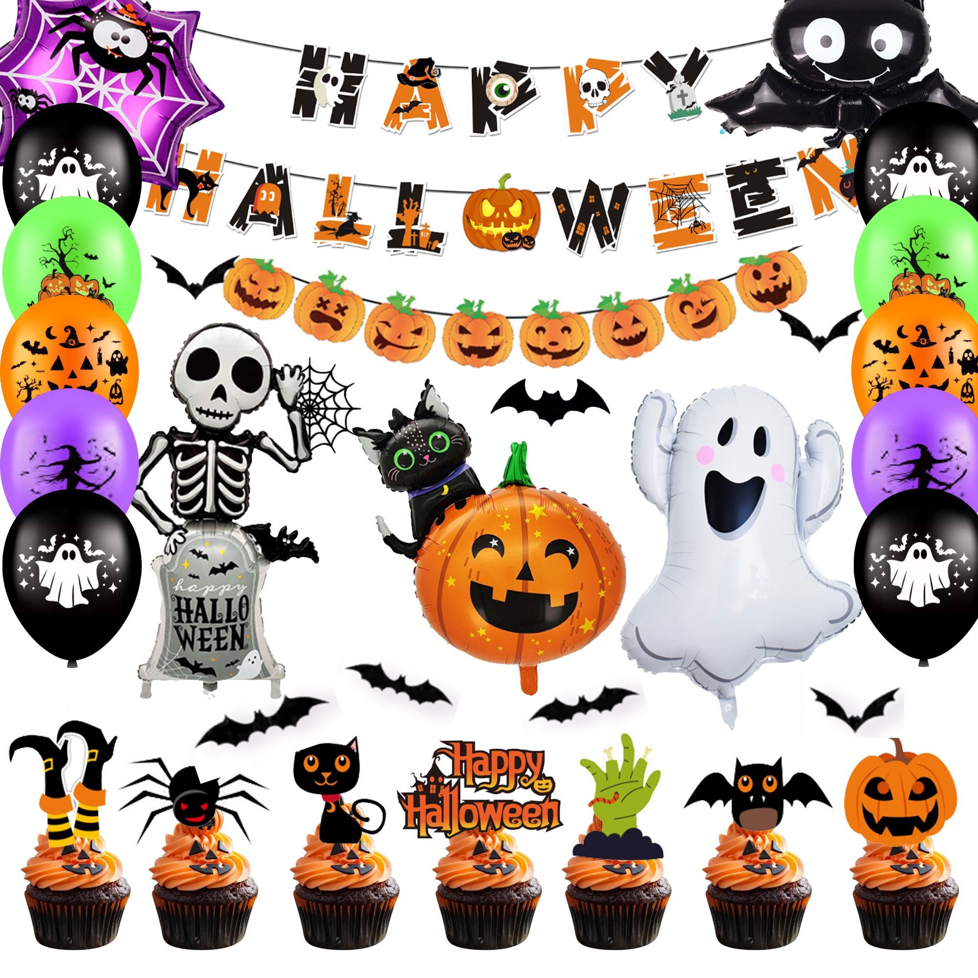 55pcs Halloween Party Decorations (New, Unopened)