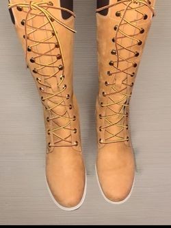 14 inch  lace Timberland boots