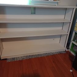 White Wide Bookcase 