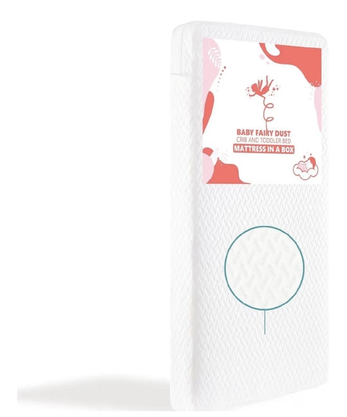 NEW Dream on Me Baby Fairy Dust 5" Full Size Crib and Toddler Mattress New, Open Box, sealed Inside Greenguard Gold and JPMA Certified, Water Resistan