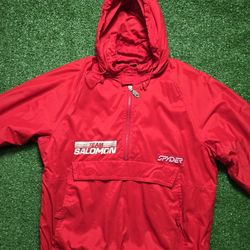 Spyder x Salomon Team Anorak Jacket – Red – 1/4 Zip – Men’s Large | Vintage Ski