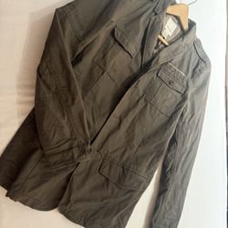 Diesel Men’s  Military Inspired Field Jacket (Army Green)