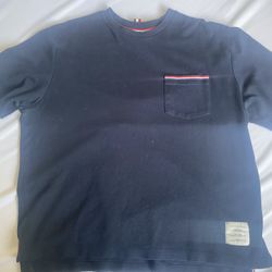 THOM BROWNE Logo-Appliquéd Striped Cotton-Jersey T-Shirt