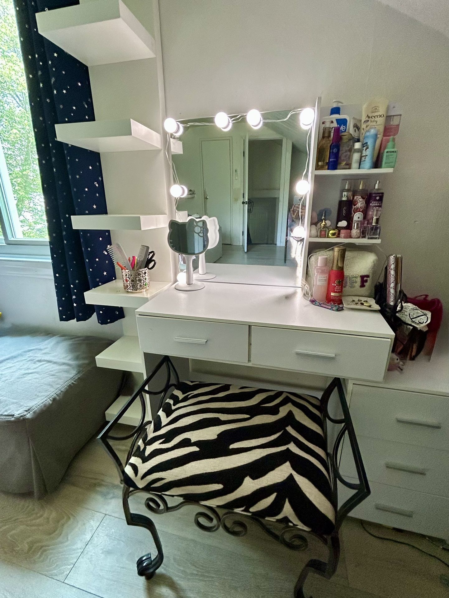 Beautiful Zebra Print Bench