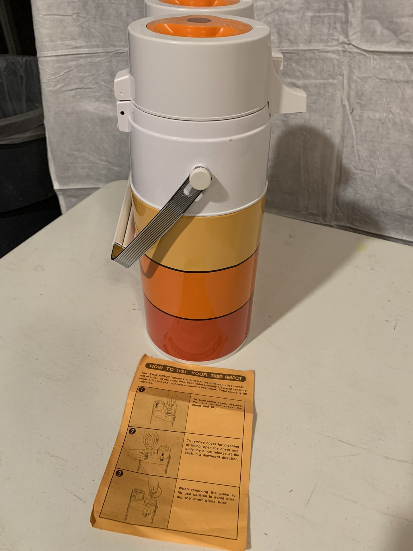Vintage Air Pot Coffee Urn Thermos Beverage Dispenser Hot Water Pump Flower  for Sale in Anaheim, CA - OfferUp