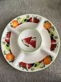 Divided Fruit Plate / Serving Dish