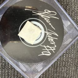 Glenn Anderson autographed game time hockey puck