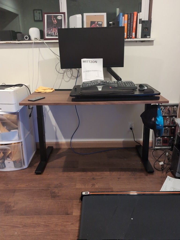 Ikea Mittzon Desk With Sit/Stand riser 47 Inch Desk