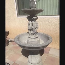 New Water Fountain Made Out Of Cement Perfect Gift 