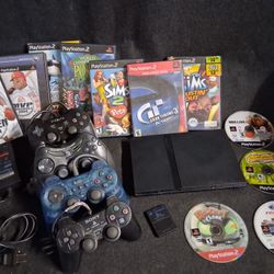 Playstation 2 Slim Bundle Lot 11 Ps2 Games 4 Controllers 1 Memory Card All Complete 