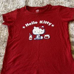Girls 7-8t Hello Kitty Uniqlo Red Shirt