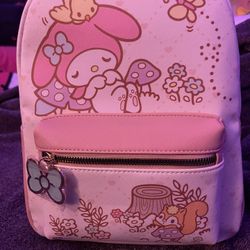 My Melody Mushroom Forest Loungefly Backpack New!