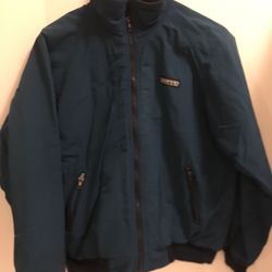 Vintage Women’s Lands End Direct Merchant Squall  Bomber Jacket size Medium, green made in USA. 