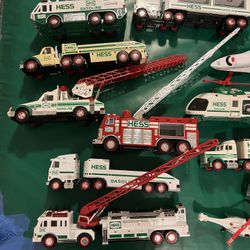 Lot of Hess toys in box and out