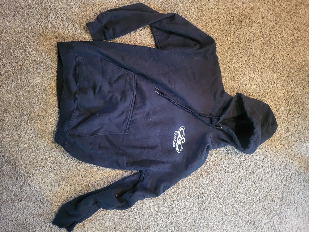 Men Lg G&G Rooters black hoodie sweatshirt Lot 63