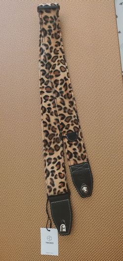 Cheetah print guitar strap