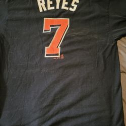 Miami Marlins Shirt Men's Large Black Orange Florida Baseball Jose Reyes