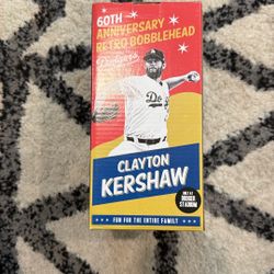 Clayton Kershaw 60th Anniversary Retro Bobblehead