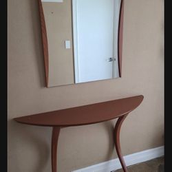 Entry way table and mirror