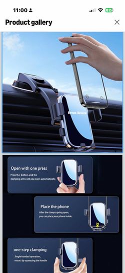 Dashboard Mounted Phone Holder Car Phone Mount Universal Dashboard Windshield Desktop Holder Hands-Free Car Phone Holder Compatible with Compatible wi
