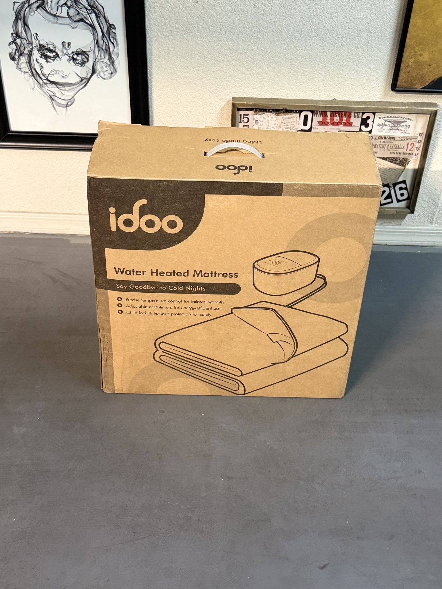 IDOO Water Heated Mattress Pad, Queen Size 60"x 80" Bed Warmer I-I-104 - SEALED