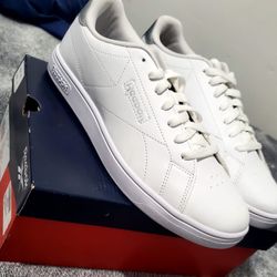 White/Silver Court Clean Reebok